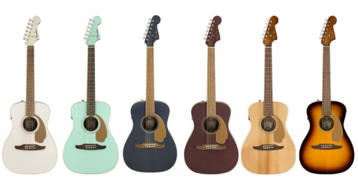 best fingerstyle guitars Fender Malibu acoustic guitar color collection