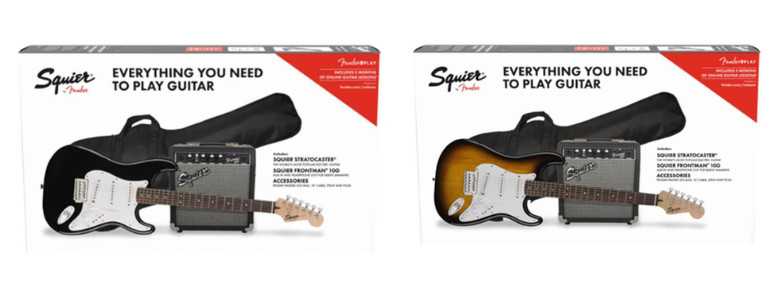 Squire single coil pickups electric guitar starter packs
