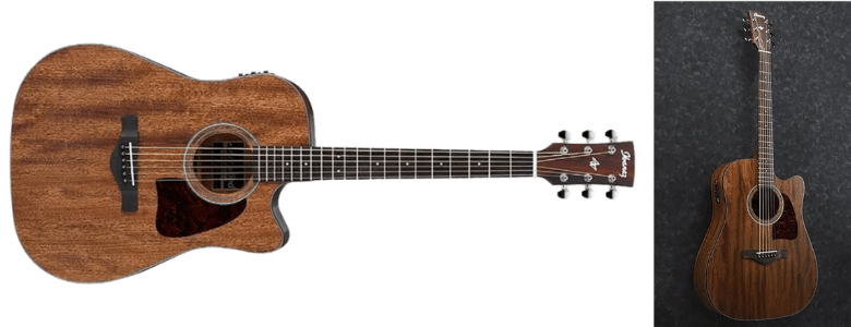 Thin playable Artwood guitar helps with chord shapes