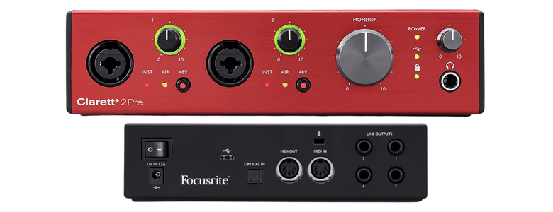 Focusrite Clarett Interface ideal for the music producers